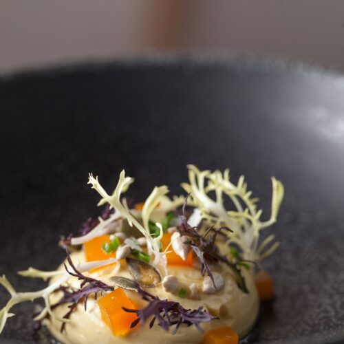 Restaurante de cocina de autor en Valencia - foie gras con pipas y calabaza
